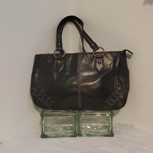 *Vintage Wilson Leather Black Saddle Bag Style Shoulder Bag